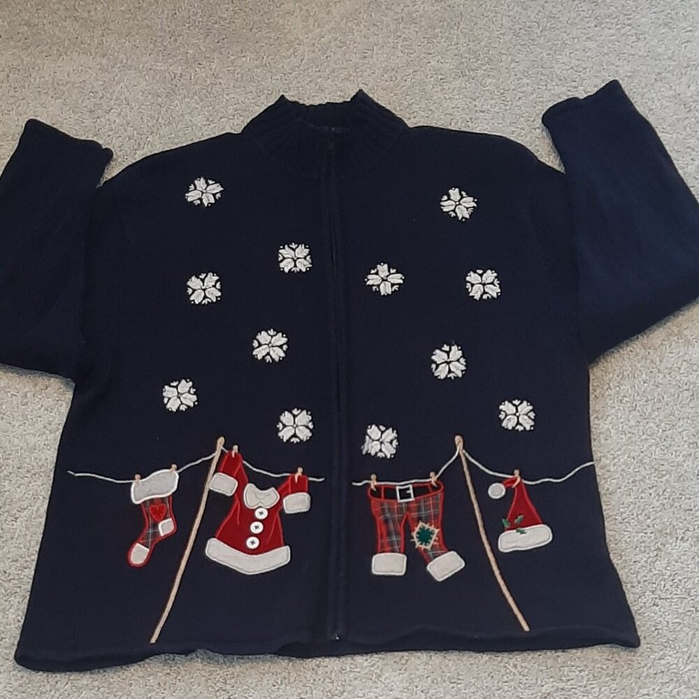 Vintage Crystal-Kobe Christmas Sweater Size XL